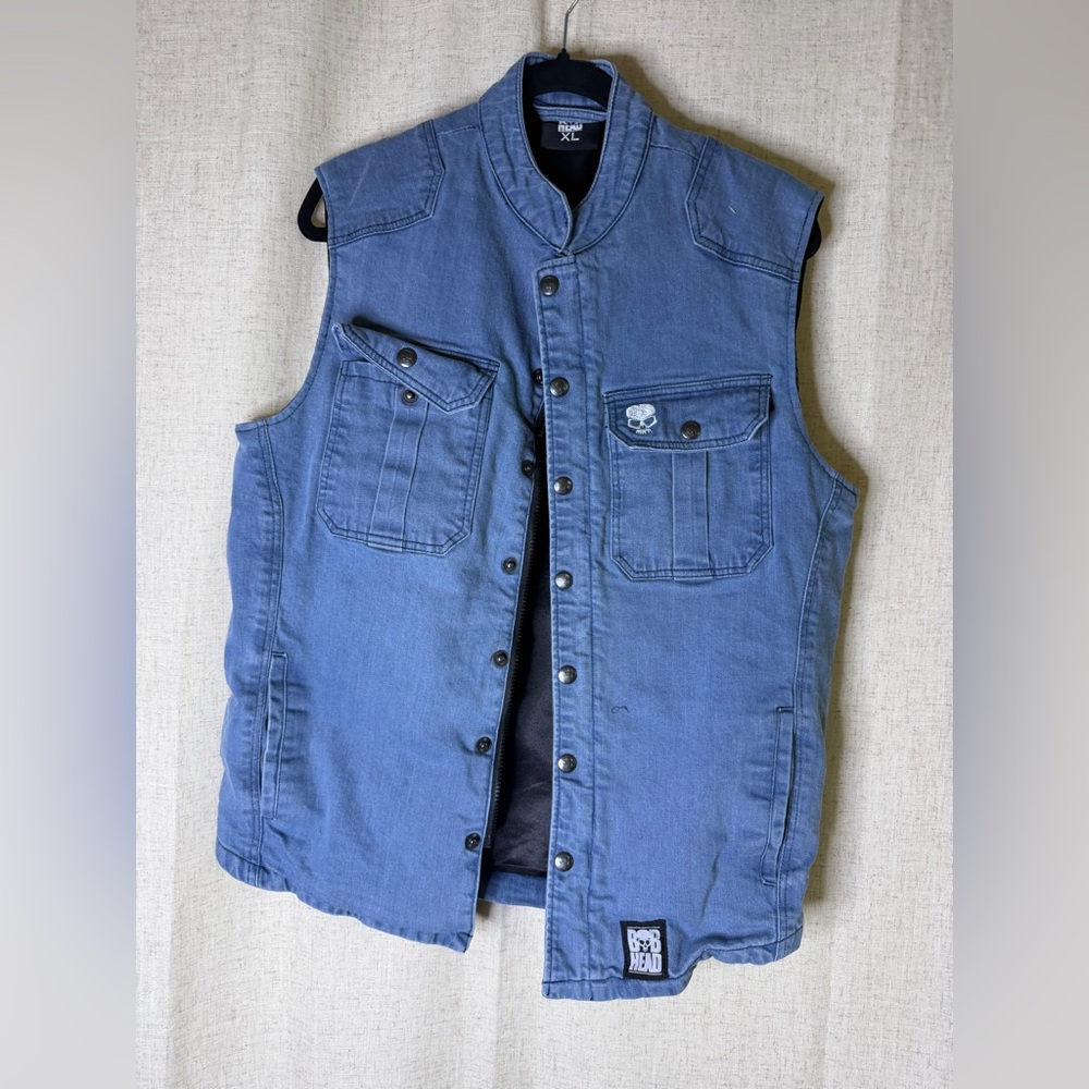Bob Head Denim Skull Vest XL